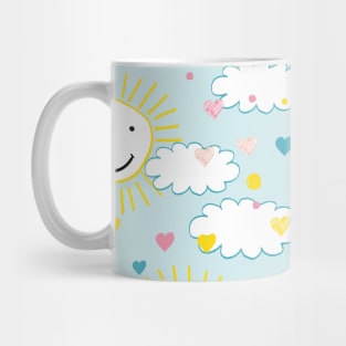 Cute clouds - baby pattern Mug